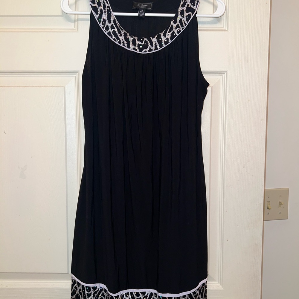 Dressbarn Black and White Sleeveless Sundress